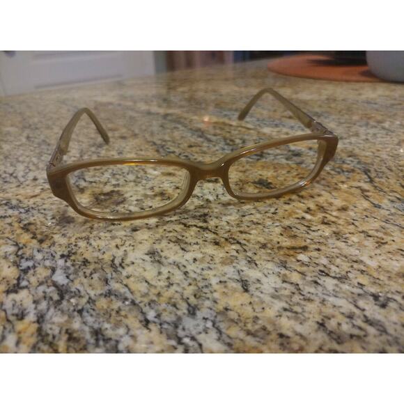 La Scala Womens Eyeglass Nice!!!!! 437 Brown Cream Bronze 52-16-135 - Picture 4 of 10